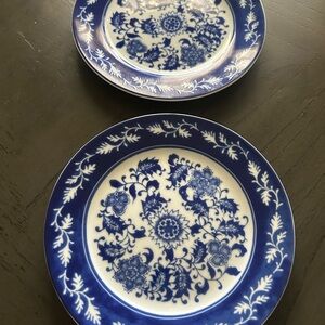 Bombay Blue and White Floral Plates (2).